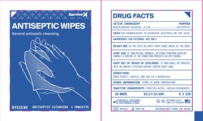 Purpose Section (Survivex Antiseptic Wipes)